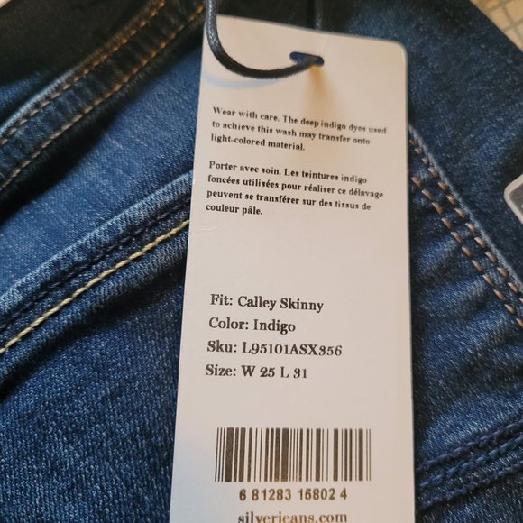 *New W Tags* Silver Jeans Co. Calley Skinny Super High Rise - Picture 5 of 5